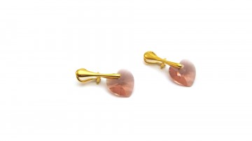 Clipoorbellen goud blush hart