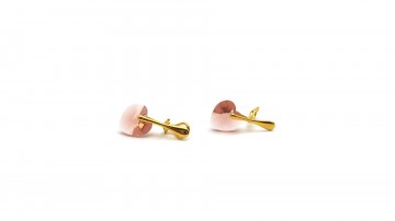 Clipoorbellen goud blush hart