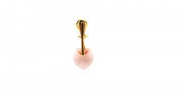 Clipoorbellen goud blush hart