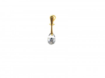 Clipoorbellen goud swarovski crystal cal
