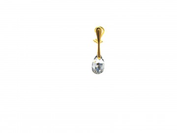Clipoorbellen goud swarovski crystal cal