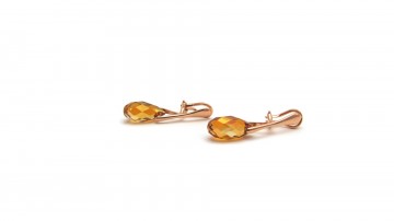 Clipoorbellen rose topas swarovski