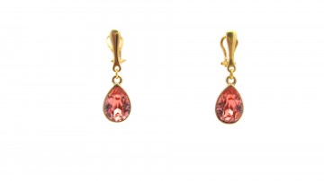 Clipoorbellen swarovski blush rose