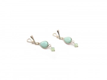 Clipoorbellen zilver minty