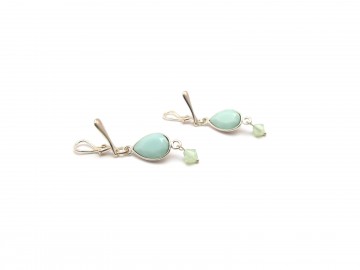 Clipoorbellen zilver minty