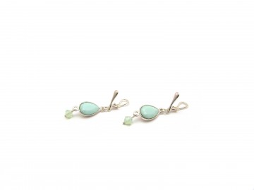 Clipoorbellen zilver minty