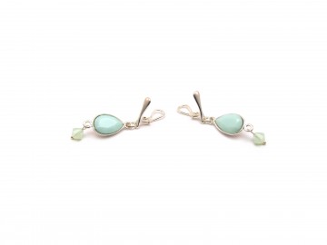 Clipoorbellen zilver minty