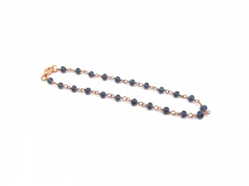 Edelsteen armband blauwe iolite rose