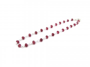 Edelsteen armband jade ruby zilver