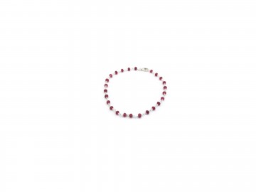 Edelsteen armband jade ruby zilver