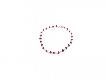 Edelsteen armband jade ruby zilver