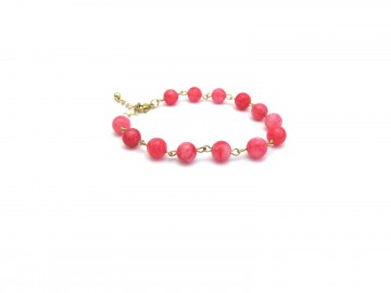 Edelsteen armband roze agaat