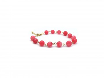 Edelsteen armband roze agaat