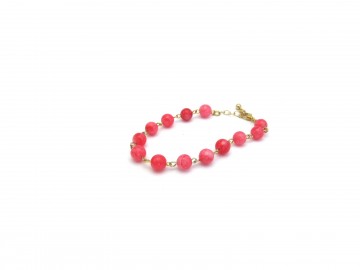 Edelsteen armband roze agaat