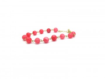 Edelsteen armband roze agaat