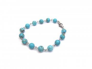Edelsteen armband turquoise zilver