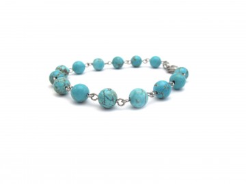 Edelsteen armband turquoise zilver