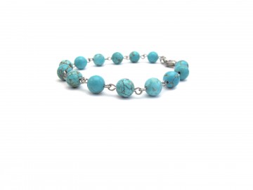 Edelsteen armband turquoise zilver