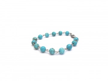 Edelsteen armband turquoise zilver