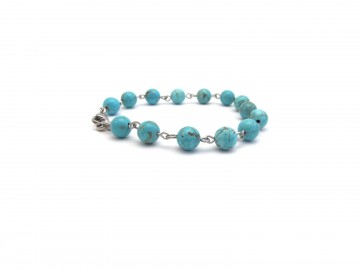 Edelsteen armband turquoise zilver