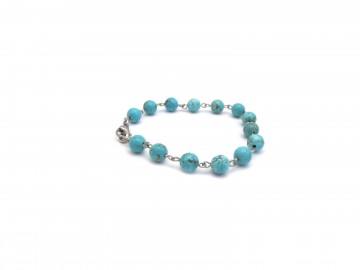Edelsteen armband turquoise zilver