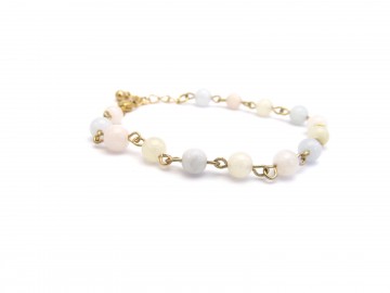 Edelsteen armband morganite goud