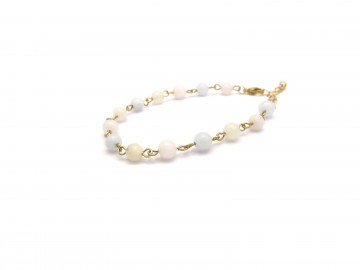 Edelsteen armband morganite goud