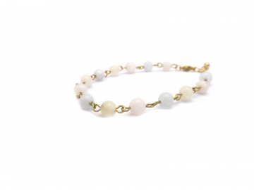 Edelsteen armband morganite goud
