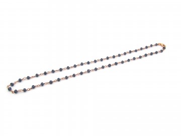 Edelsteen ketting blauwe iolite rose