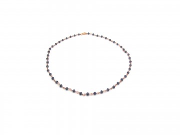 Edelsteen ketting blauwe iolite rose