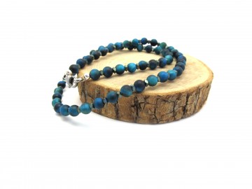 Edelsteen ketting blauwe tijgeroog