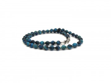 Edelsteen ketting blauwe tijgeroog