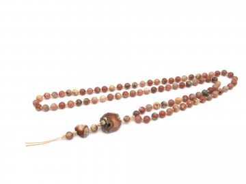 Edelsteen ketting coral red cotton