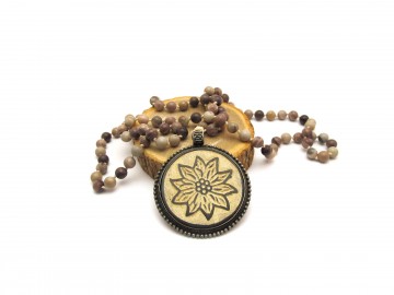 Edelsteen ketting flower