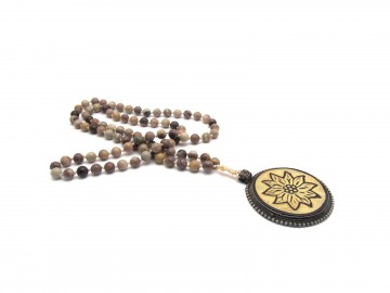 Edelsteen ketting flower