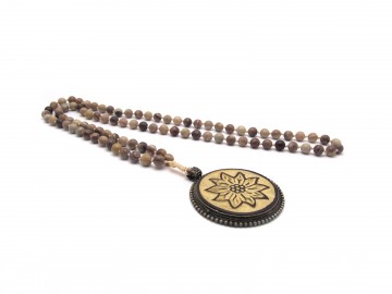 Edelsteen ketting flower