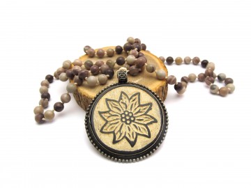 Edelsteen ketting flower