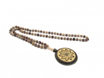 Edelsteen ketting flower