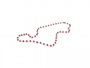 Edelsteen ketting jade ruby zilver