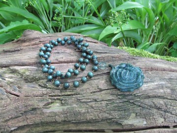 Edelsteen ketting mos agaat