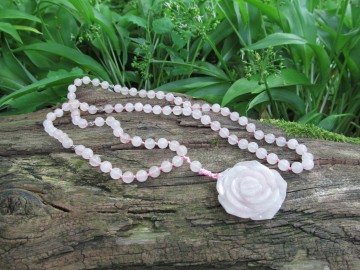 Edelsteen ketting rose quartz