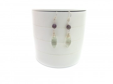 Edelsteen oorbellen amethist