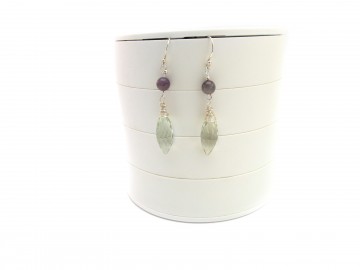 Edelsteen oorbellen amethist