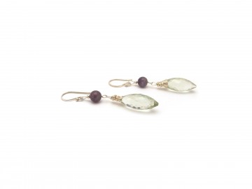 Edelsteen oorbellen amethist