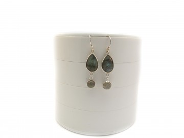 Edelsteen oorbellen labradoriet