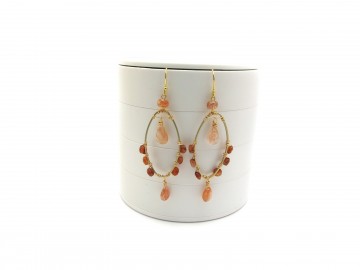 Edelsteen oorbellen zonnesteen