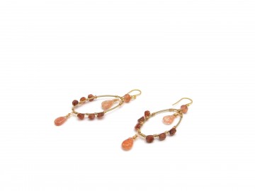 Edelsteen oorbellen zonnesteen