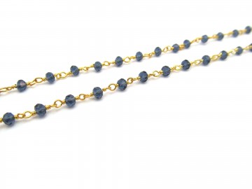 Edelsteenketting blauwe ioliet goud12 1