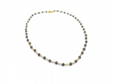 Edelsteenketting blauwe ioliet goud2 0