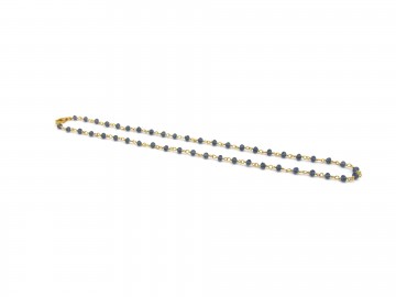 Edelsteenketting blauwe ioliet goud6 1